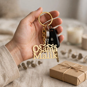Personalized Name Metalic Keychain