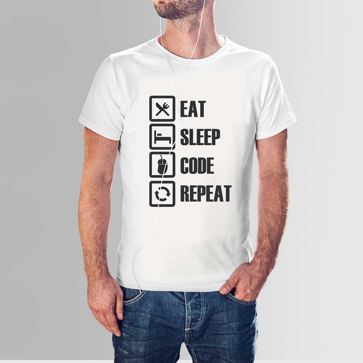 Eat Code Sleep Programmer T-Shirt - Crew Neck