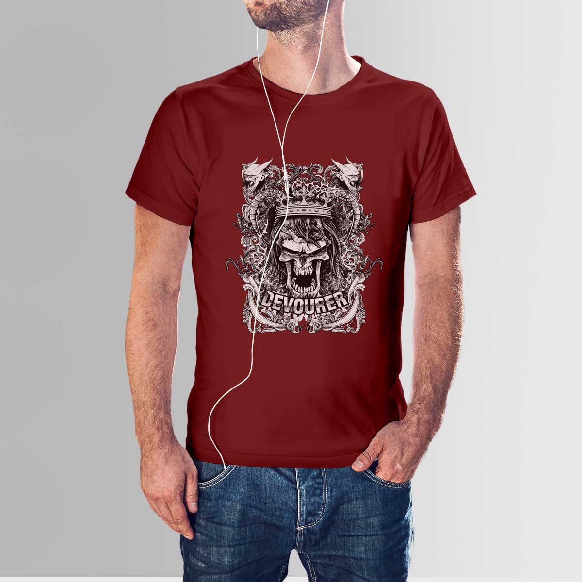 Devourer T-shirt for men with crew neck