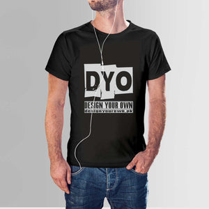 Design Your Own High Quality Cotton T-Shirt for Men - Crew neck (Dark)