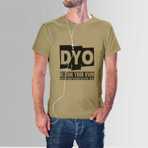 Design Your Own High Quality Cotton T-Shirt for Men - Crew neck (Dark)