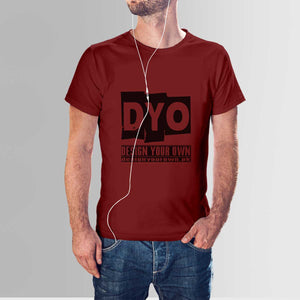 Design Your Own High Quality Cotton T-Shirt for Men - Crew neck (Dark)