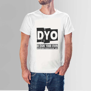 Design Your Own High Quality Cotton T-Shirt for Men - Crew neck (Dark)