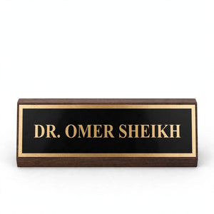Personalized Table Name Plate – Custom Name & Designation – Style IV | Pakistan