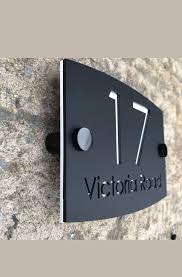 Black And White Acrylic House Name Plate