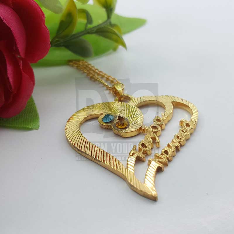 Personalized Name Necklace - Heart Design