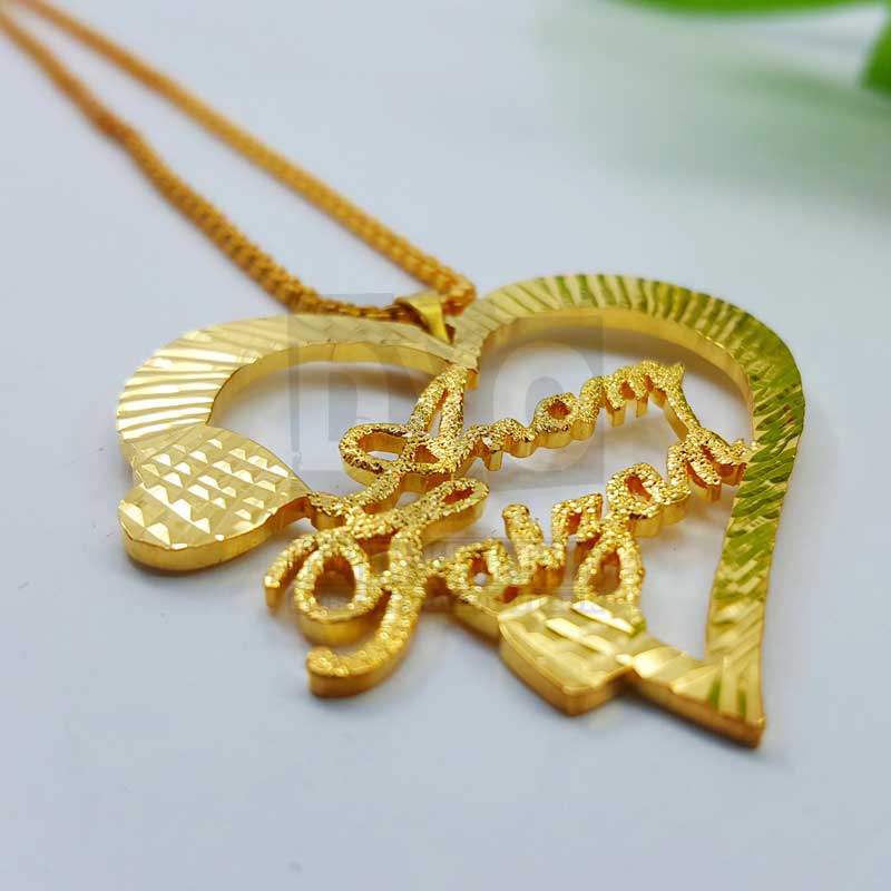 Personalized Name Necklace - Heart Design