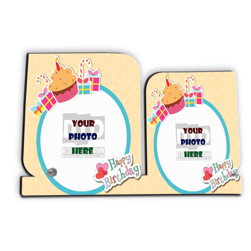 Happy Birthday Custom Wooden Sheet Photo Frame (HBD-02)