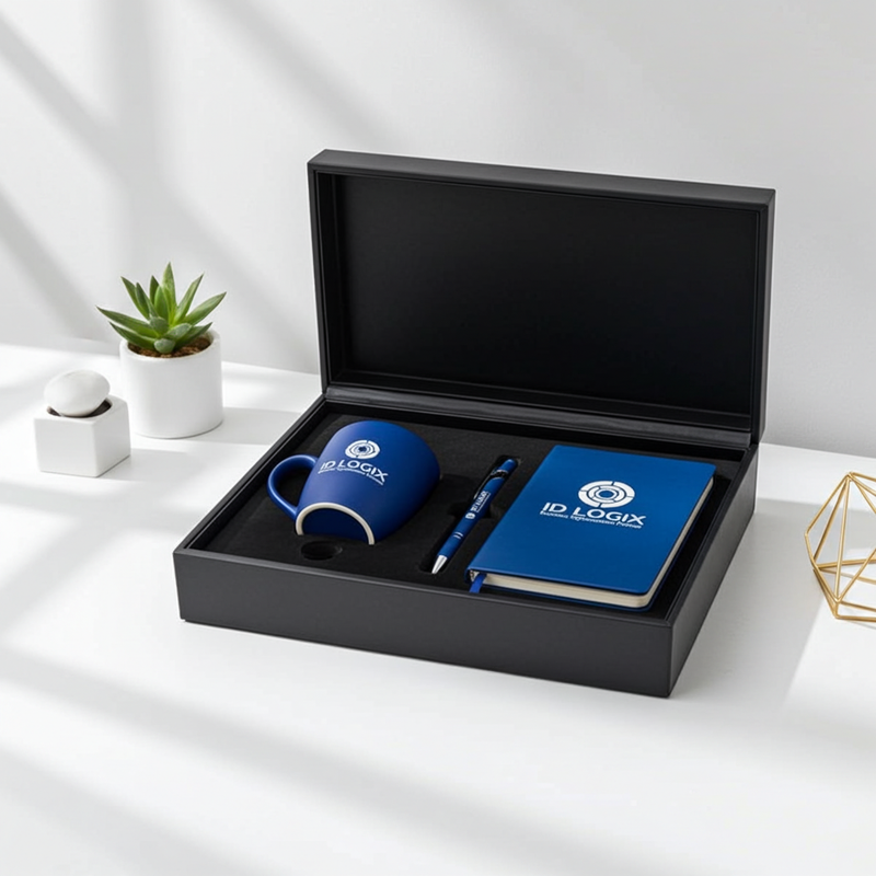 Customized Diary, Metal Pen & Mug Gift Set