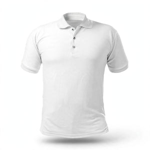 Custom White Polo T-Shirt for Men – Personalized Name & Logo | Pakistan