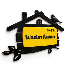 Acrylic House Name Plate – Multiple Sizes & Colors | Custom Name Pakistan