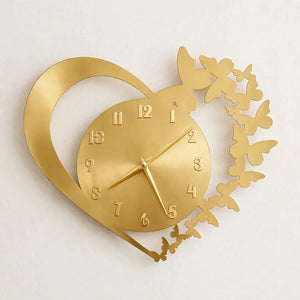 Butterfly Heart Acrylic Wall Clock – Amazing Home Decor Design | Pakistan