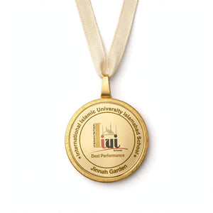 Personalized Gold Medal with Ribbon – Custom School, Graduation & Achievement Award | Pakistan
