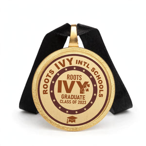 Personalized Gold Medal with Ribbon – Custom School, Graduation & Achievement Award | Pakistan