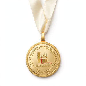 Personalized Gold Medal with Ribbon 2.25 Inch – Custom School Achievement Award | Pakistan
