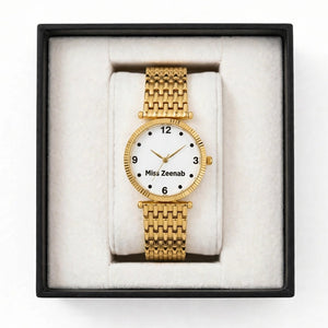 Customized Pair of Couple Hand Watches – Gold & Silver