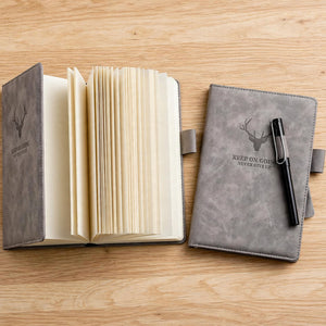 Personalized Leather Cover Diary with Gift Box – Custom Name & Logo | Gift Pakistan