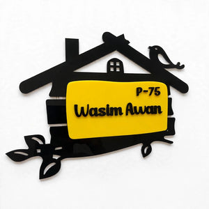 Acrylic House Name Plate – Multiple Sizes & Colors | Custom Name Pakistan