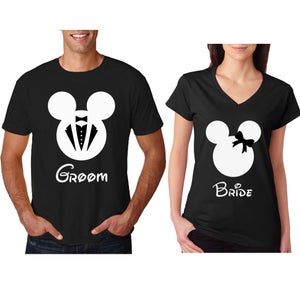 Combo, Two In One, Customized Gift Pack Of Round Neck And V Neck T-Shirts For Couples