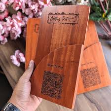 Customized Engraved Solid Wooden Bill Folder - 5x7