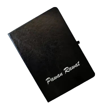 Personalized Hard Card Diary – Black with Gift Box | Custom Name & Logo Pakistan