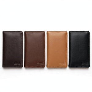 Personalized Genuine Leather Card Holder – Dark Brown Custom Name Engraved | Pakistan
