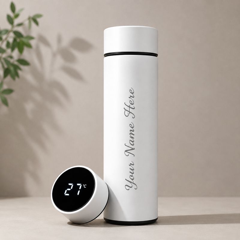 Customized LED Smart Water Bottle | Digital Thermos 17oz With Temperature Display