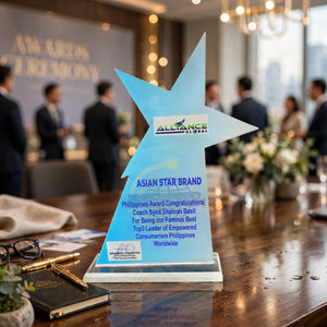 Personalized Acrylic Star Trophy 6MM – Custom Logo & Name Award | Pakistan