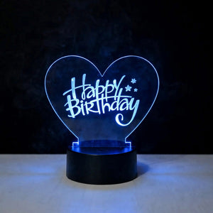 Design Your Own Customized Heart Design 3D Lamp