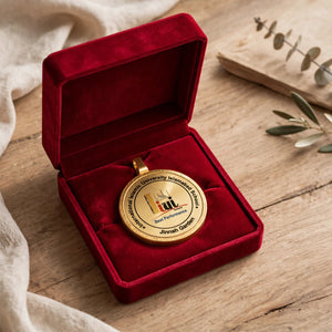 Personalized Gold Medal with Ribbon 2.25 Inch – Custom School Achievement Award | Pakistan