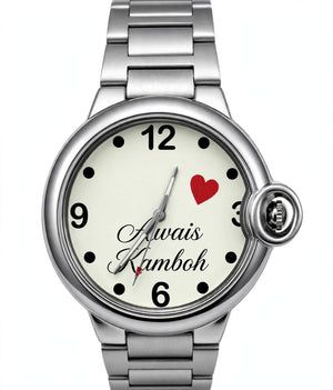 Personalized Photo & Name Watch with Display Stand – Custom | Gift Pakistan