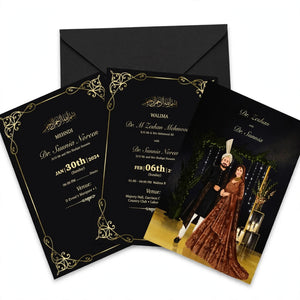 Design Your Own Custom Printed Wedding Cards With 3 Inners (5x7)