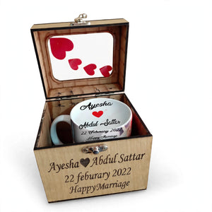 Personalized Mug with Custom Engraved Wooden Gift Box – Custom Name | Design Your Own Pakistan