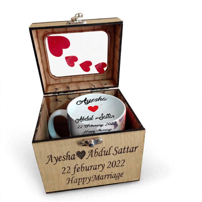 Personalized Mug with Custom Engraved Wooden Gift Box – Custom Name | Design Your Own Pakistan