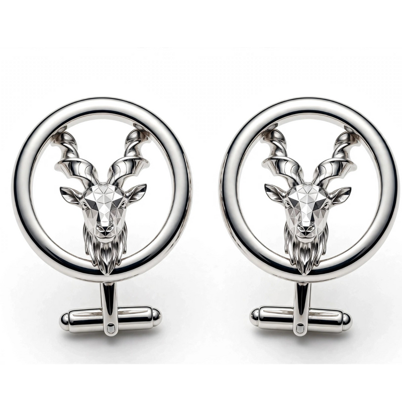 Markhor Design Cufflinks – Premium Gold & Silver Cufflinks for Men | Stylish Formal Gift