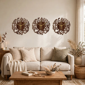 Islamic 3D Wooden Wall Clock – Elegant Home Decor | Unique Gift Pakistan