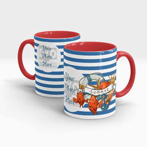 BLUE STRIPES SUMMER CUSTOM GIFT MUG