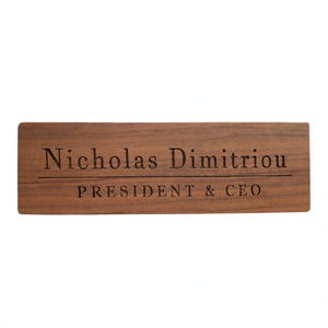 Custom Wooden Engraved Table Name Plate – Personalized Desk Name Plate for Office | Custom Name & Designation Plate