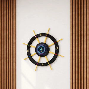 Mediterranean Ship Steering Wheel Wall Decor – Rustic Living Room Home Decoration | Pakistan