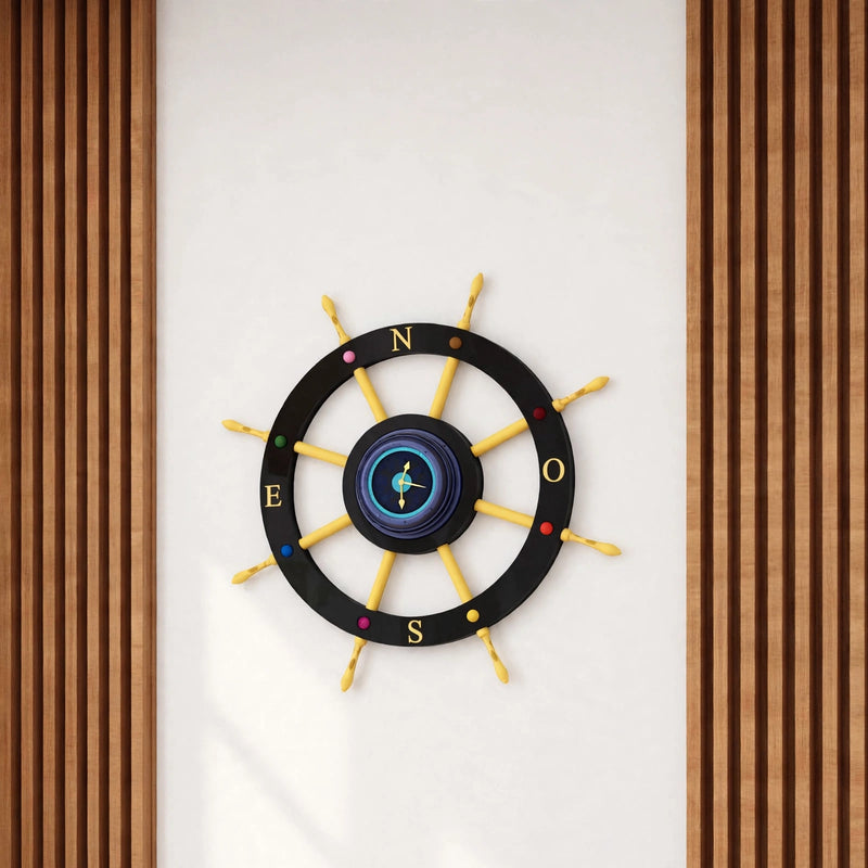 Mediterranean Ship Steering Wheel Wall Decor – Rustic Living Room Home Decoration | Pakistan