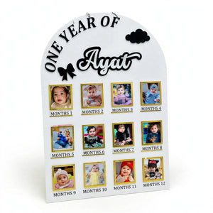 Customized 12 Pictures Acrylic Frame - 12x8 inches - White