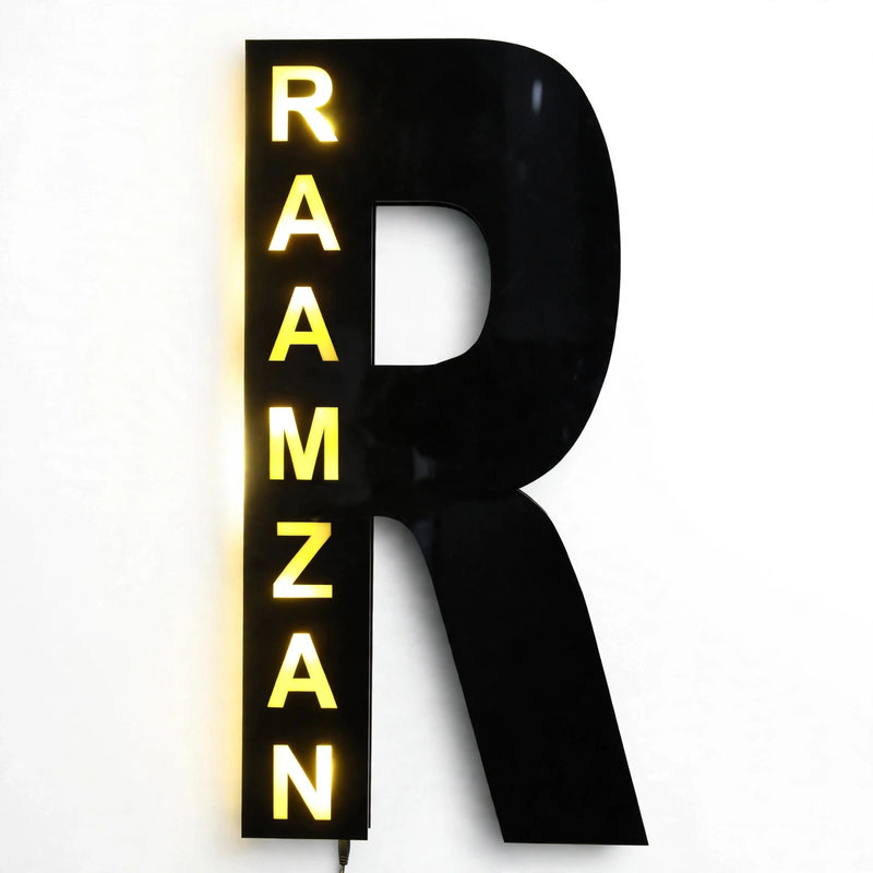 Personalized Alphabet Name Wall Hanging Light – Custom Name | Home Decor Pakistan