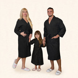 Customized Embroidered Name Bathrobe Set for Family – Men, Women & Kid – Personalized Pack of 3