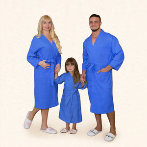 Customized Embroidered Name Bathrobe Set for Family – Men, Women & Kid – Personalized Pack of 3