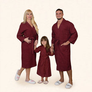 Customized Embroidered Name Bathrobe Set for Family – Men, Women & Kid – Personalized Pack of 3
