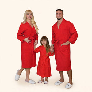 Customized Embroidered Name Bathrobe Set for Family – Men, Women & Kid – Personalized Pack of 3
