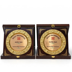 Executive Corporate Shield – Gold Plated Award with Wooden Presentation Box