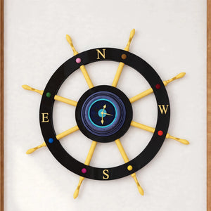 Mediterranean Ship Steering Wheel Wall Decor – Rustic Living Room Home Decoration | Pakistan