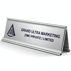 Personalized Metal Table Name Plate – Custom Name & Designation | Design Your Own Pakistan