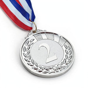 Personalized Silver Medal with Ribbon – Custom Achievement & Award Medal | Pakistan
